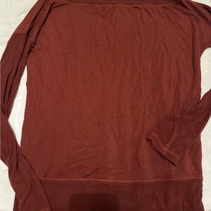 Athleta Brick Red Long Sleeve Top